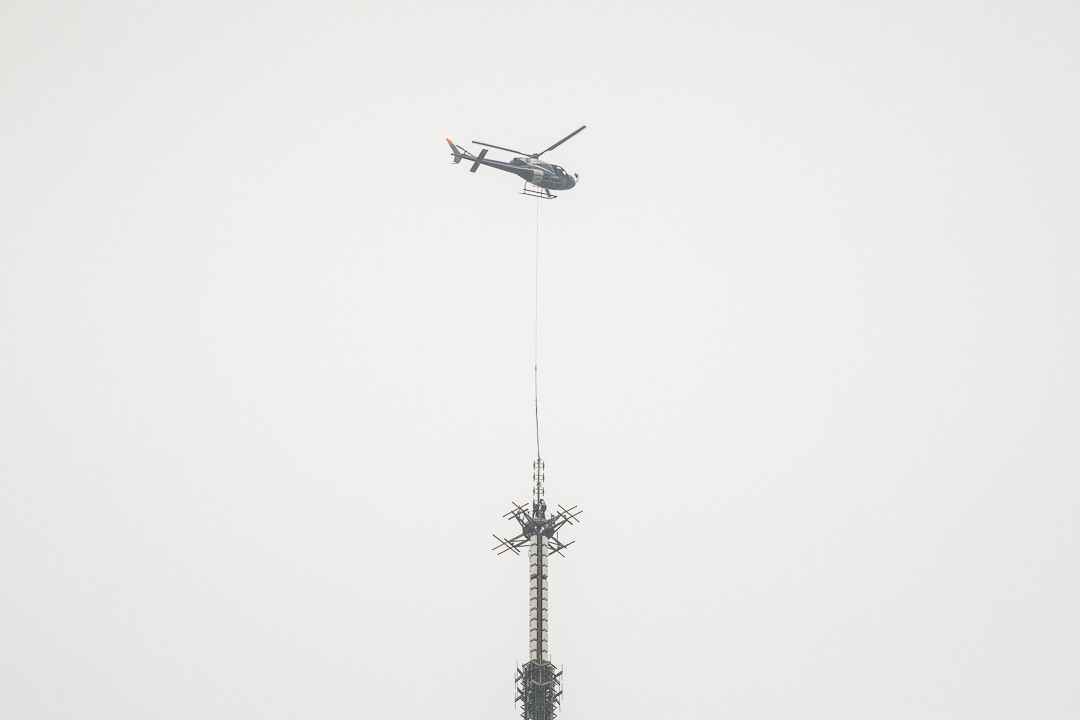 Installation of the TDF antenna